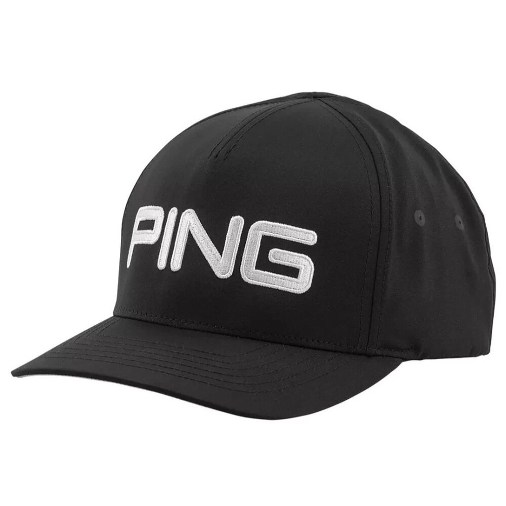 Ping Tour Structured Golf fitted Hat Black Adult Flex Fit Size Small/Medium